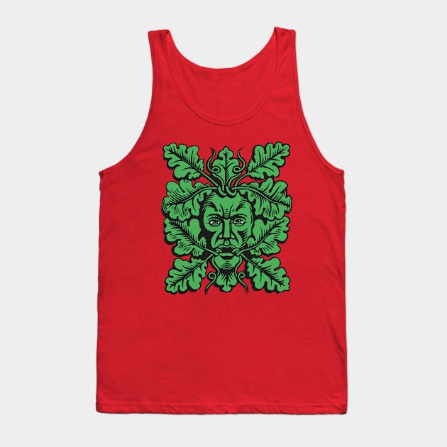 Medieval Green Man Tank Top by WonderWebb